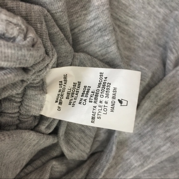 Theory Rimaeya Drawstring Tank Top Grey Heather Ruched - Picture 4 of 5